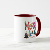 Frohe Weihnachtsbäume Tasse (VorderseiteRechts)