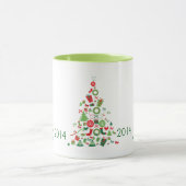 Frohe Weihnachtsbäume Tasse (Zentrum)