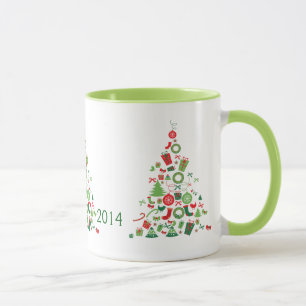 Frohe Weihnachtsbäume Tasse