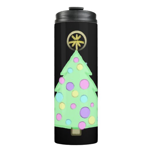 Frohe Weihnachtsbaume Thermosbecher (Vorderseite)