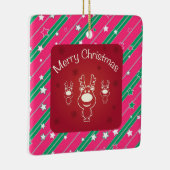 Frohe Weihnachtsbaume und Abstraktes Muster Keramikornament (Rechts)