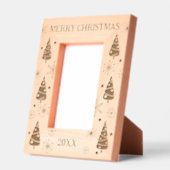 Frohe Weihnachtsbäume und Schneeflocken Geätzte Rahmen (Links)