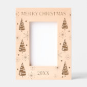 Frohe Weihnachtsbäume und Schneeflocken Geätzte Rahmen (Vorderseite)