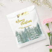 Frohe Weihnachtsbäume Wald Moderne Gold Skript Url Geschenktütchen (Versiegelt)