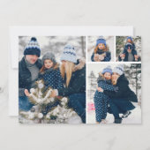 Frohe Weihnachtsbaumen 4 Foto Familie Feiertagskarte (Rückseite)