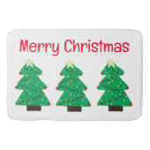 Frohe Weihnachtsbaumen Badematte (Vorderseite)