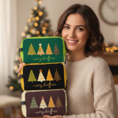 Frohe Weihnachtsbaumen Brown Waschbeutel