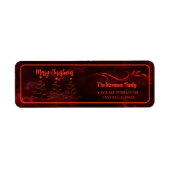 Frohe Weihnachtsbaumen Burgundy zurück Adresse (Vorne)