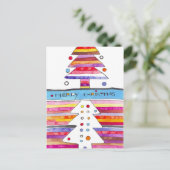 Frohe Weihnachtsbaumen Feiertagspostkarte (Stehend Vorderseite)