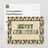 Frohe Weihnachtsbaumen Feiertagspostkarte (Vorne/Hinten)