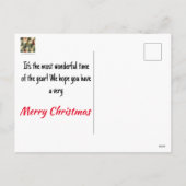 Frohe Weihnachtsbaumen Feiertagspostkarte (Rückseite)