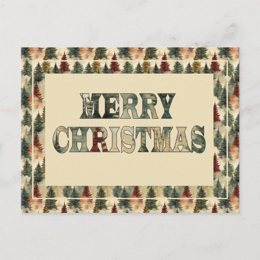 Frohe Weihnachtsbaumen Feiertagspostkarte (Vorderseite)