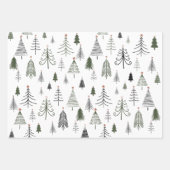 Frohe Weihnachtsbaumen Geschenkpapier Set (Vorderseite 3)