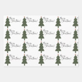 Frohe Weihnachtsbaumen Geschenkpapier Set (Vorderseite 2)