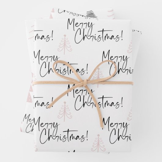Frohe Weihnachtsbaumen Geschenkpapier Set (Beispiel)