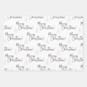 Frohe Weihnachtsbaumen Geschenkpapier Set (Vorderseite)