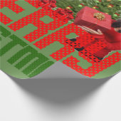Frohe Weihnachtsbaumen Grüne rote Geschenke Wrap W Geschenkpapier (Ecke)
