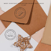 Frohe Weihnachtsbaumen Gummistempel