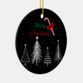 Frohe Weihnachtsbaumen Keramik Ornament (Rechts)