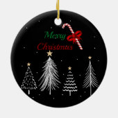 Frohe Weihnachtsbaumen Keramik Ornament (Hinten)