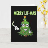 Frohe Weihnachtsbaumen Lights Funny Couples Karte (Gelbe Blume)