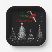 Frohe Weihnachtsbaumen Pappteller (Vorderseite)