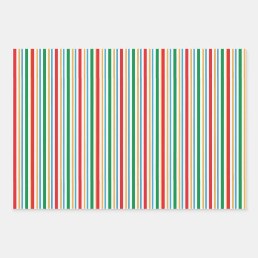 Frohe Weihnachtsbaumen, Polka-Punkte und Streifen Geschenkpapier Set (Vorderseite 2)