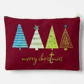Frohe Weihnachtsbaumen Red Zubehörtasche (Rückseite)