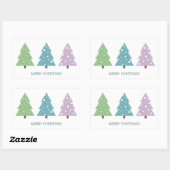 Frohe Weihnachtsbaumen Sticker (Blatt)