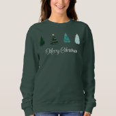 Frohe Weihnachtsbaumen Sweatshirt (Vorderseite)