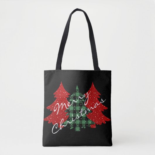 Frohe Weihnachtsbaumen Tasche (Vorderseite)