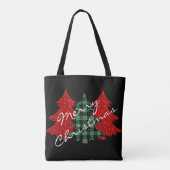Frohe Weihnachtsbaumen Tasche (Rückseite)