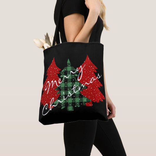 Frohe Weihnachtsbaumen Tasche (Von Nahem)