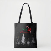 Frohe Weihnachtsbaumen Tasche (Vorderseite)