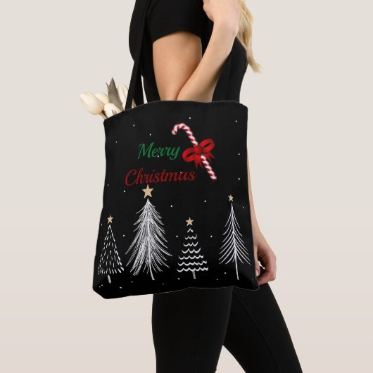 Frohe Weihnachtsbaumen Tasche (Von Nahem)