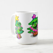 Frohe Weihnachtsbaumen-Tasse Kaffeetasse (Vorderseite Links)