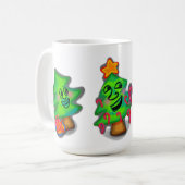 Frohe Weihnachtsbaumen-Tasse Kaffeetasse (Vorderseite Links)