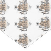 Frohe Weihnachtsbaumen Tischdecke (Schrägansicht)