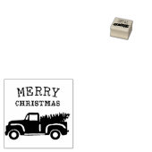Frohe Weihnachtsbaumfarm Truck Gummistempel (Stempel)