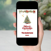 Frohe Weihnachtsbaumgarlandkarte Feiertagskarte