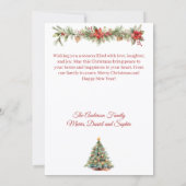 Frohe Weihnachtsbaumgarlandkarte Feiertagskarte (Rückseite)