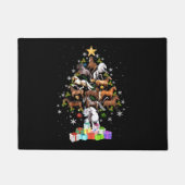 Frohe Weihnachtsbaumgeschenk für Herren reiten Pfe Fußmatte (Vorderseite)