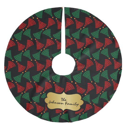 Frohe Weihnachtsbaumgestaltung Polyester Weihnachtsbaumdecke (Vorderseite)