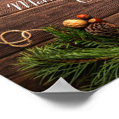 Frohe Weihnachtsbaumgestaltung Poster (Ecke)