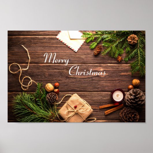Frohe Weihnachtsbaumgestaltung Poster (Vorne)
