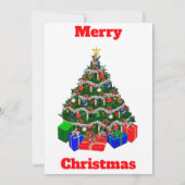 Frohe Weihnachtsbaumkarte Einladung (Rückseite)