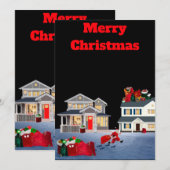 Frohe Weihnachtsbaumkarte Einladung (Vorne/Hinten)