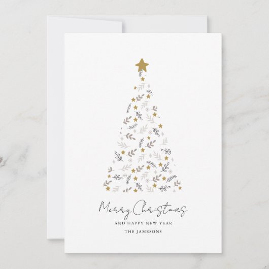 Frohe Weihnachtsbaumkarte Feiertagskarte (Vorderseite)