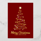 Frohe Weihnachtsbaumkarte Folien Feiertagskarte (Vorderseite)