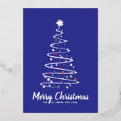 Frohe Weihnachtsbaumkarte Folien Feiertagskarte (Vorderseite)